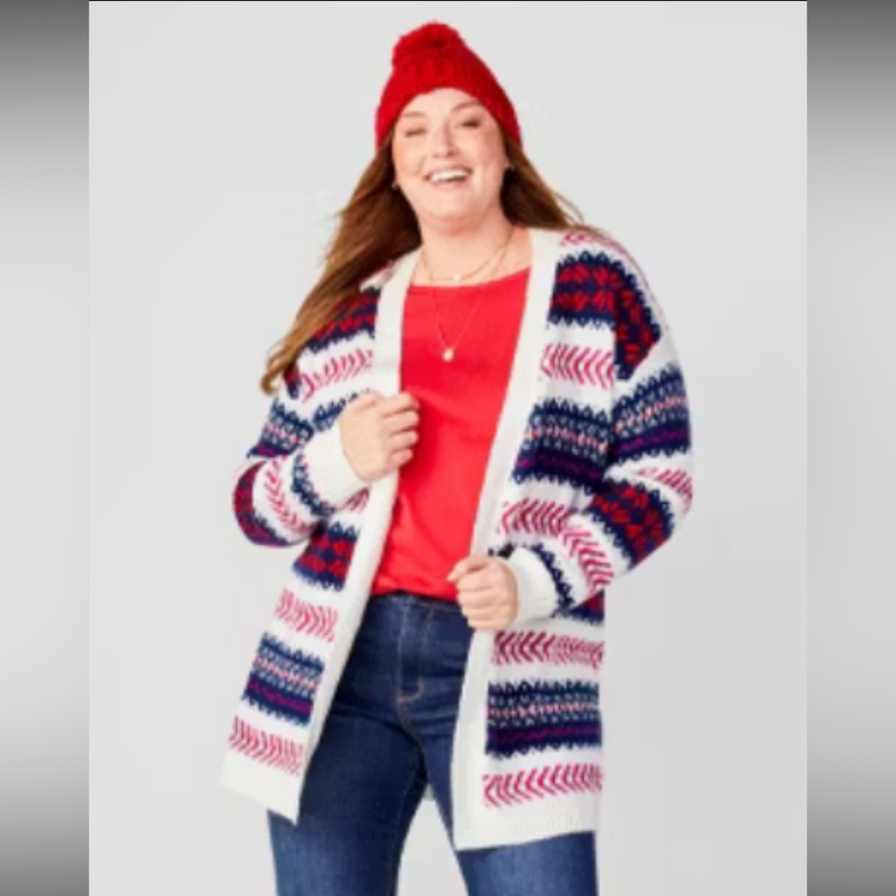 St.John’s Bay, open front cardigan sweater
